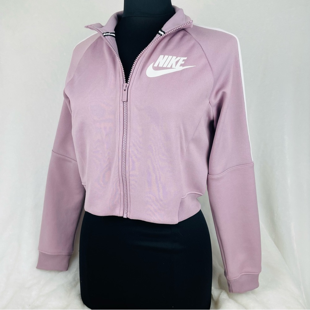 Nike Cropped Zip Up Sweatshirt Women’s Small Light Purple Sweater